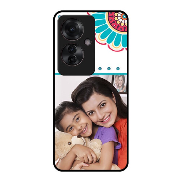 Oppo F25 Pro 5G Custom Glass Phone Case - Flower Design