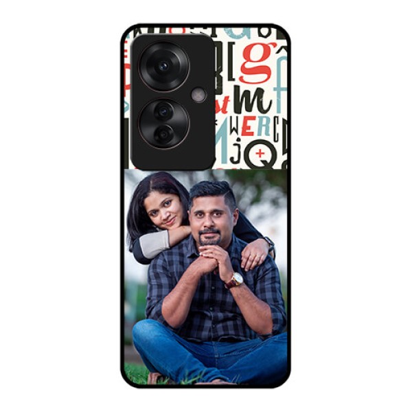 Oppo F25 Pro 5G Custom Glass Phone Case - Alphabet Design