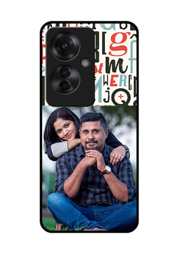 Oppo F25 Pro 5G Custom Glass Phone Case - Alphabet Design