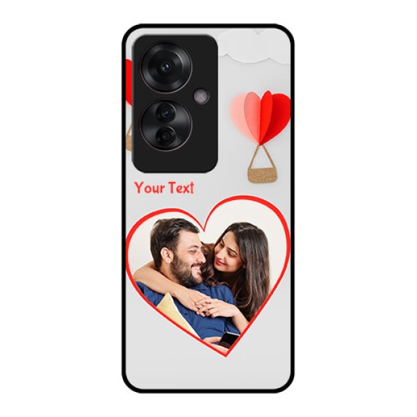 Oppo F25 Pro 5G Custom Glass Phone Case - Parachute Love Design