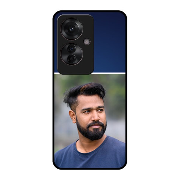 Oppo F25 Pro 5G Custom Glass Phone Case - Simple Royal Blue Design Oppo F25 Pro 5G Custom Glass Phone Case - Simple Royal Blue Design