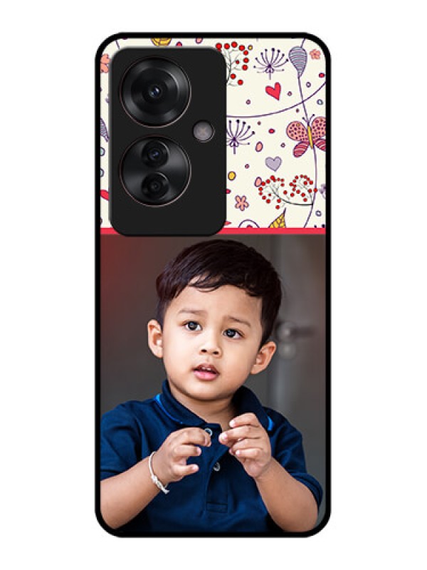 Custom Oppo F25 Pro 5G Custom Glass Phone Case - Premium Floral Design