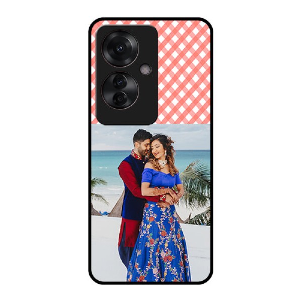 Oppo F25 Pro 5G Custom Glass Phone Case - Pink Pattern Design