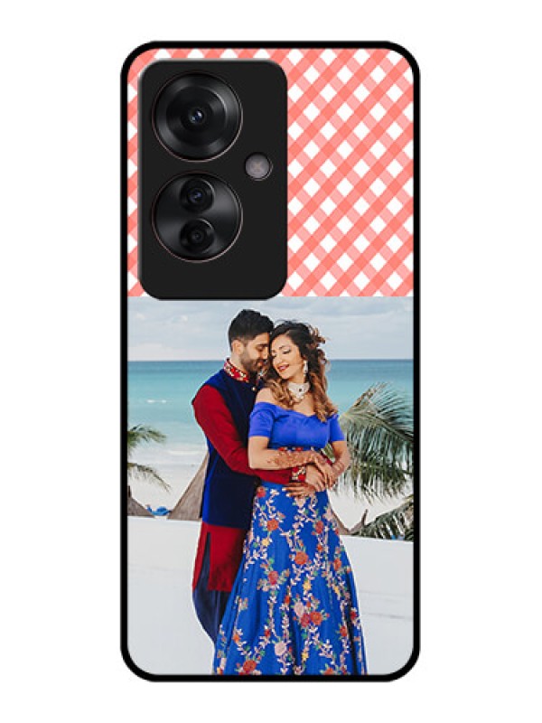 Custom Oppo F25 Pro 5G Custom Glass Phone Case - Pink Pattern Design