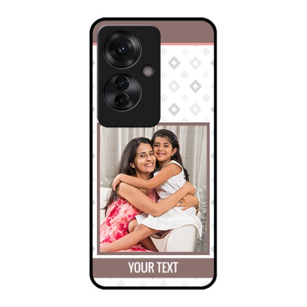 Oppo F25 Pro 5G Custom Glass Phone Case - Simple Diamond Design