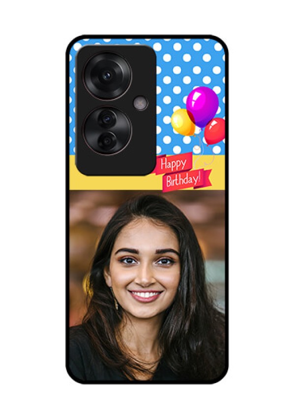Oppo F25 Pro 5G Custom Glass Phone Case - Happy Birthday Design