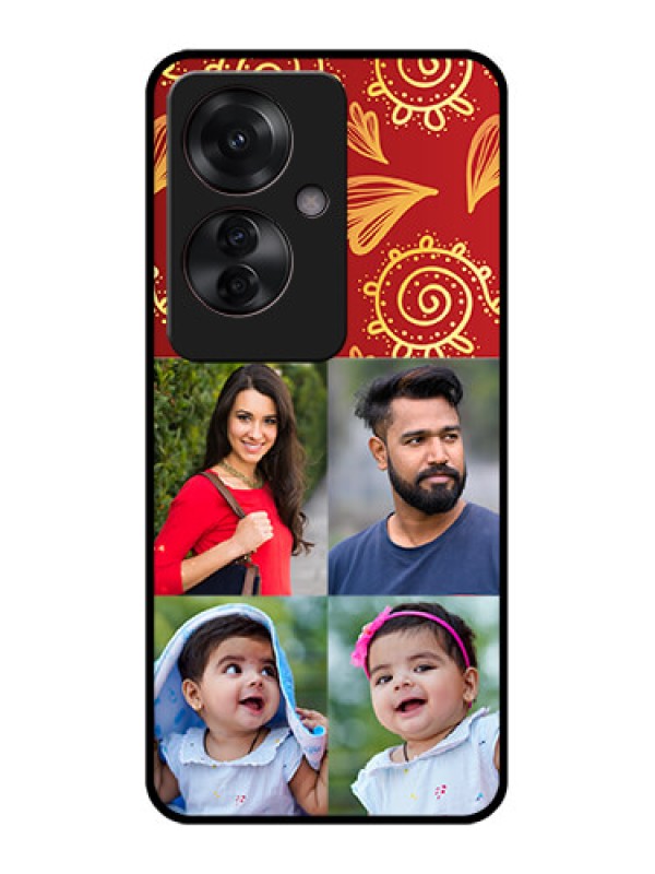 Custom Oppo F25 Pro 5G Custom Glass Phone Case - 4 Image Traditional Design