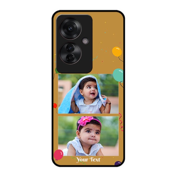Oppo F25 Pro 5G Custom Glass Phone Case - Image Holder With Birthday Celebrations Design Oppo F25 Pro 5G Custom Glass Phone Case - Image Holder With Birthday Celebrations Design