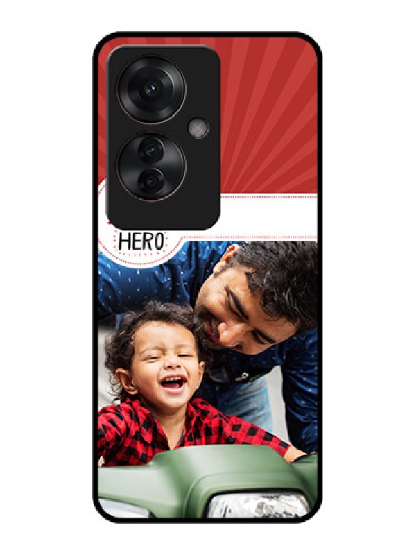 Custom Oppo F25 Pro 5G Custom Glass Phone Case - My Dad Hero Design