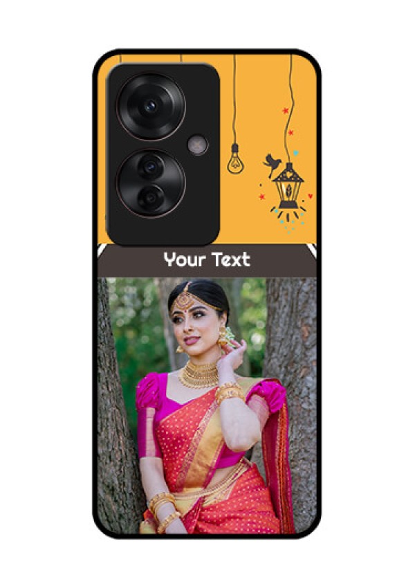 Oppo F25 Pro 5G Custom Glass Phone Case - With Family Picture And Icons