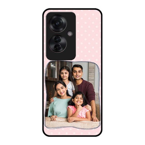 Oppo F25 Pro 5G Custom Glass Phone Case - Family With Dots Design
