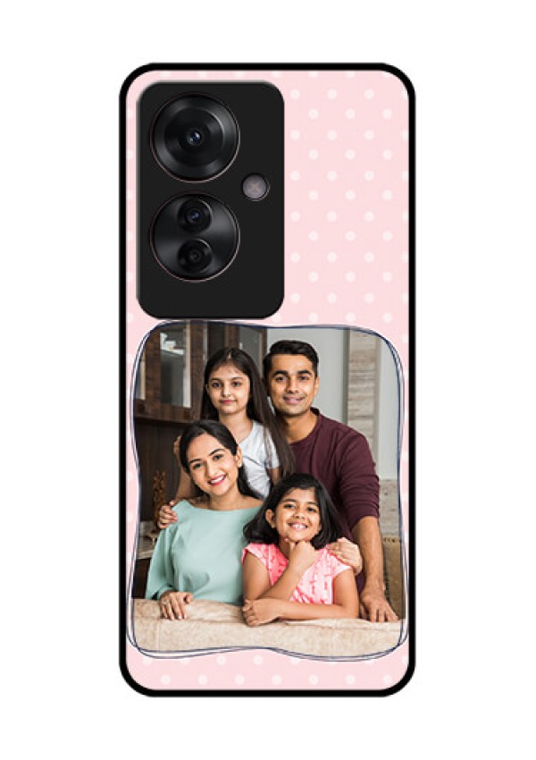 Oppo F25 Pro 5G Custom Glass Phone Case - Family With Dots Design