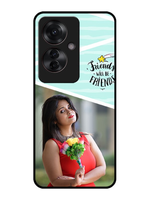 Custom Oppo F25 Pro 5G Custom Glass Phone Case - Friends Picture Icon Design