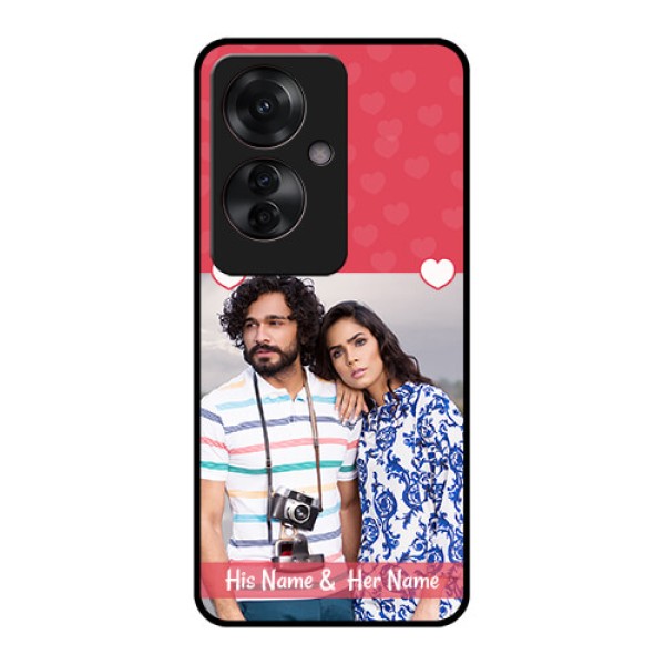 Oppo F25 Pro 5G Custom Glass Phone Case - Simple Love Design