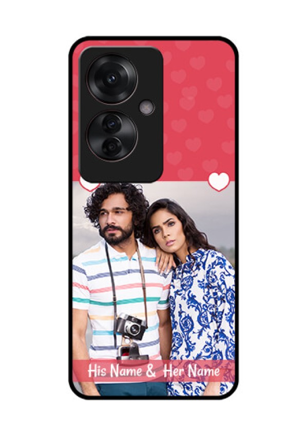 Oppo F25 Pro 5G Custom Glass Phone Case - Simple Love Design