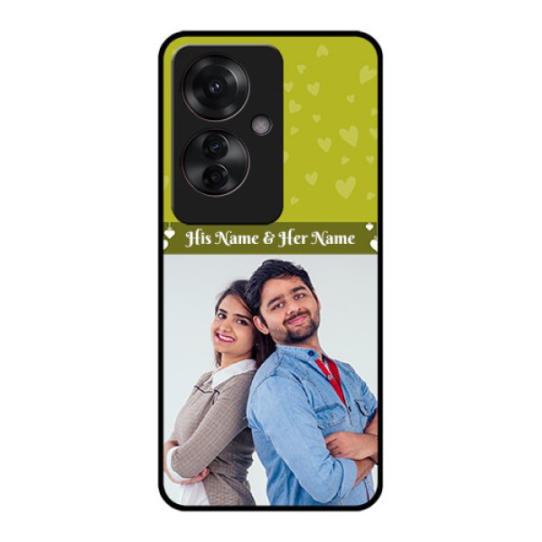 Oppo F25 Pro 5G Custom Glass Phone Case - You & Me Heart Design