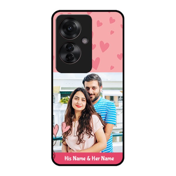 Oppo F25 Pro 5G Custom Glass Phone Case - Love Design Peach Color Oppo F25 Pro 5G Custom Glass Phone Case - Love Design Peach Color