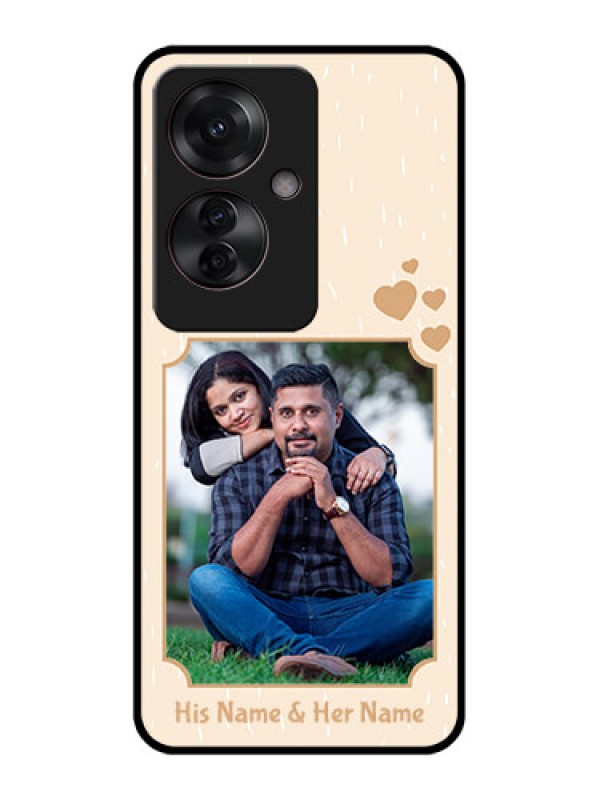 Custom Oppo F25 Pro 5G Custom Glass Phone Case - With Confetti Love Design