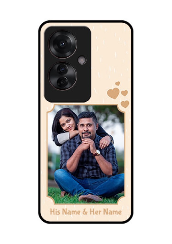 Oppo F25 Pro 5G Custom Glass Phone Case - With Confetti Love Design