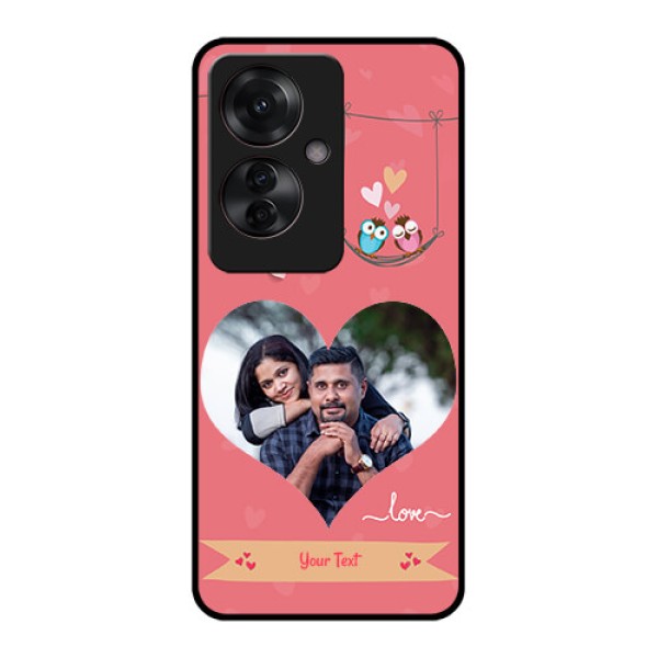 Oppo F25 Pro 5G Custom Glass Phone Case - Peach Color Love Design Oppo F25 Pro 5G Custom Glass Phone Case - Peach Color Love Design