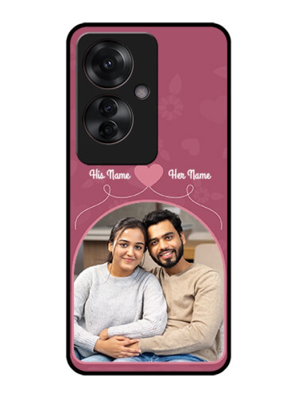 Custom Oppo F25 Pro 5G Custom Glass Phone Case - Love Floral Design