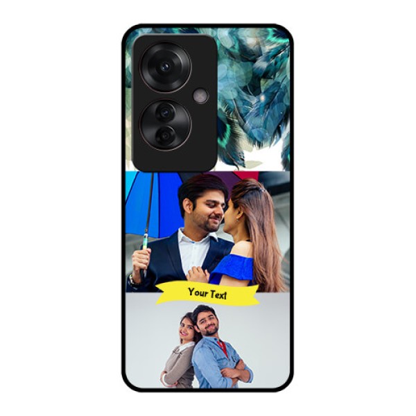 Oppo F25 Pro 5G Custom Glass Phone Case - Image With Boho Peacock Feather Design Oppo F25 Pro 5G Custom Glass Phone Case - Image With Boho Peacock Feather Design