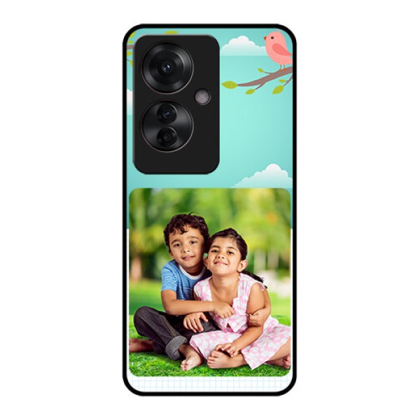 Oppo F25 Pro 5G Custom Glass Phone Case - Doodle Love Design