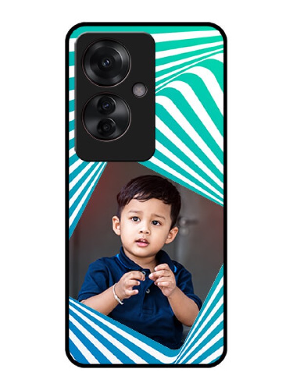 Custom Oppo F25 Pro 5G Custom Glass Phone Case - Abstract Spiral Design