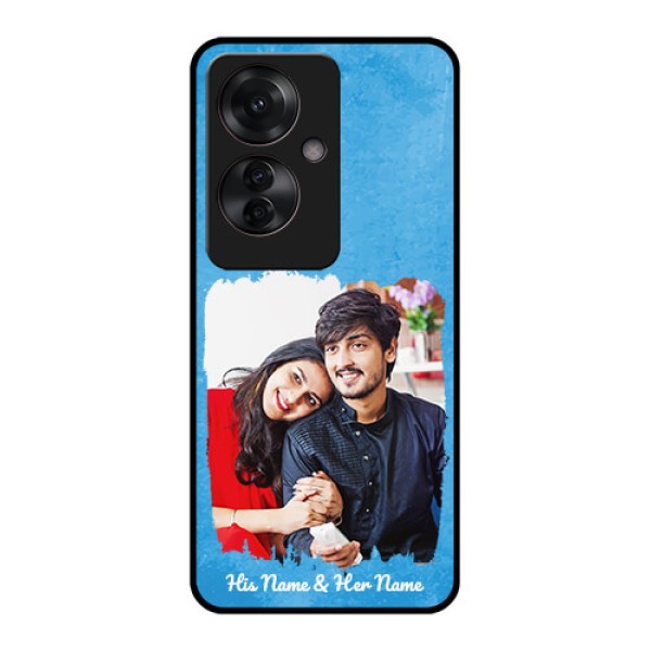 Oppo F25 Pro 5G Custom Glass Phone Case - Blue Color Vintage Design Oppo F25 Pro 5G Custom Glass Phone Case - Blue Color Vintage Design