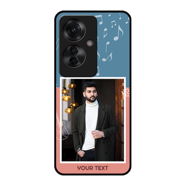 Oppo F25 Pro 5G Custom Glass Phone Case - With Color Musical Note Design