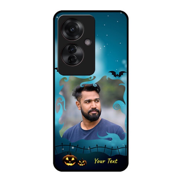 Oppo F25 Pro 5G Custom Glass Phone Case - Halloween Frame Design