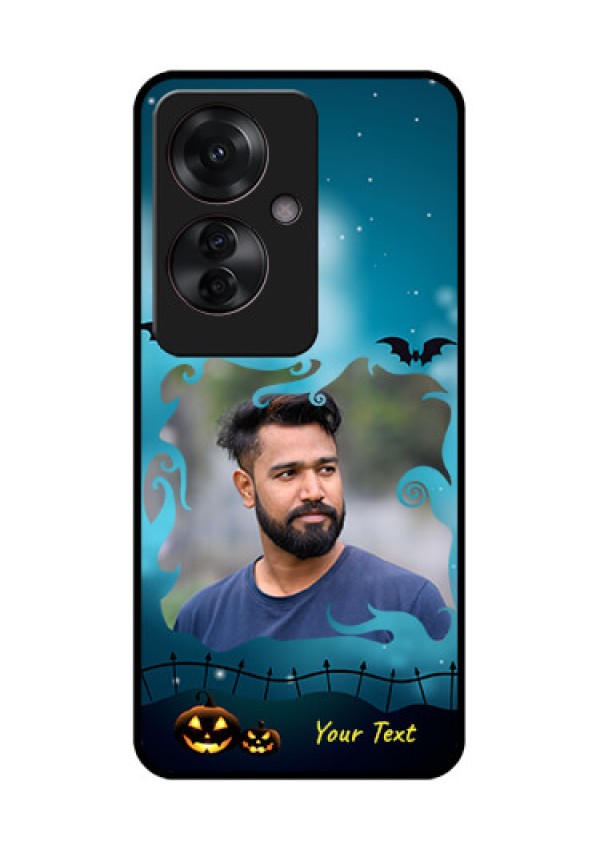Oppo F25 Pro 5G Custom Glass Phone Case - Halloween Frame Design