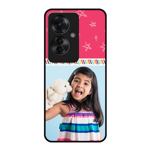 Oppo F25 Pro 5G Custom Glass Phone Case - Line Art Design