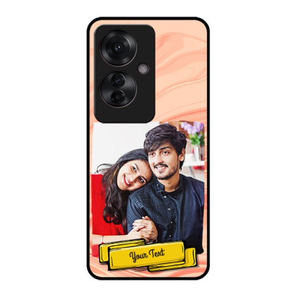 Oppo F25 Pro 5G Custom Glass Phone Case - Marble Texture Design