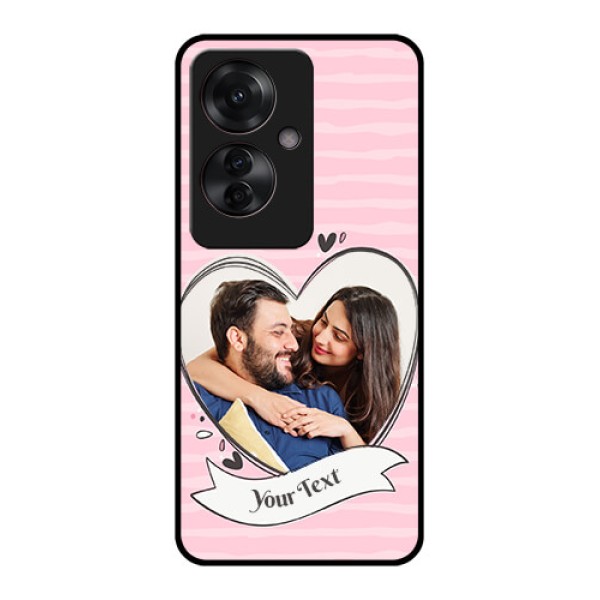Oppo F25 Pro 5G Custom Glass Phone Case - Vintage Heart Design