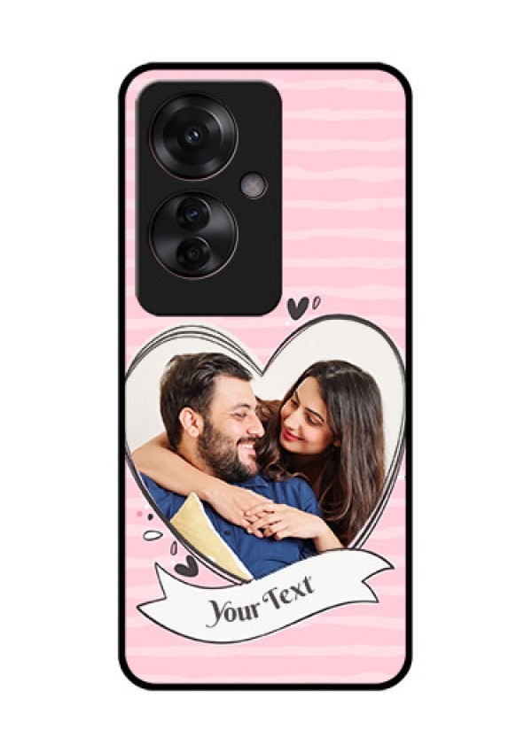 Oppo F25 Pro 5G Custom Glass Phone Case - Vintage Heart Design