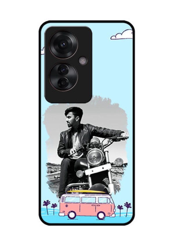 Oppo F25 Pro 5G Custom Glass Phone Case - Travel & Adventure Design