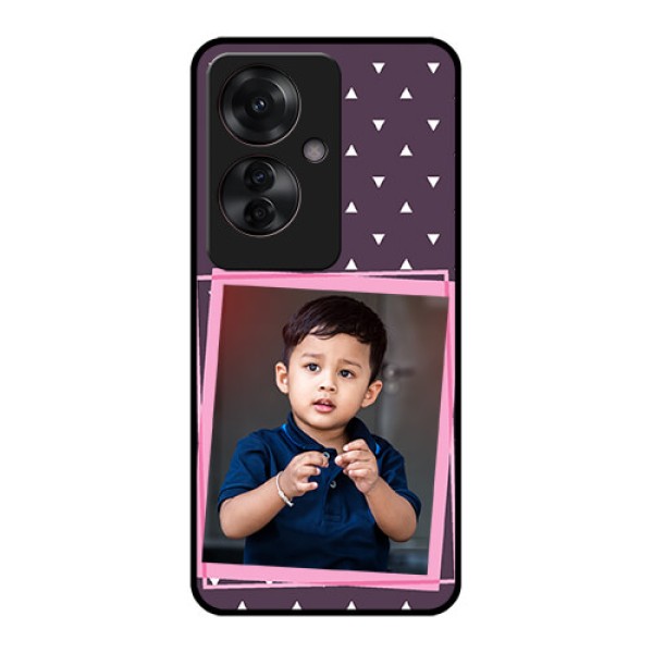 Oppo F25 Pro 5G Custom Glass Phone Case - Triangle Pattern Dotted Design Oppo F25 Pro 5G Custom Glass Phone Case - Triangle Pattern Dotted Design