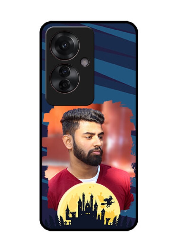 Oppo F25 Pro 5G Custom Glass Phone Case - Halloween Witch Design