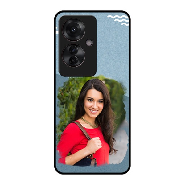 Oppo F25 Pro 5G Custom Glass Phone Case - Grunge Line Art Design