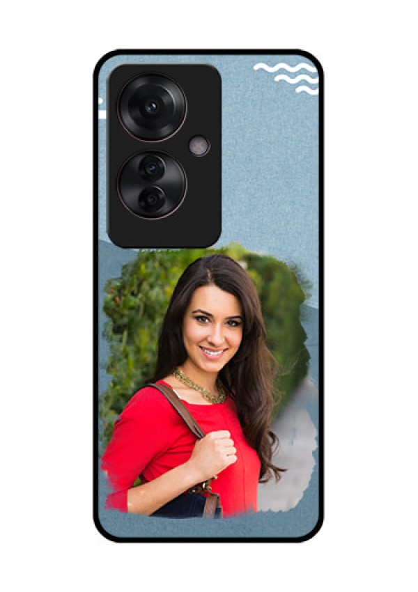 Oppo F25 Pro 5G Custom Glass Phone Case - Grunge Line Art Design