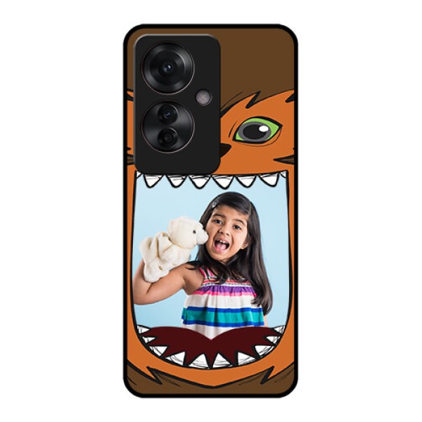 Oppo F25 Pro 5G Custom Glass Phone Case - Owl Monster Back Case Design Oppo F25 Pro 5G Custom Glass Phone Case - Owl Monster Back Case Design