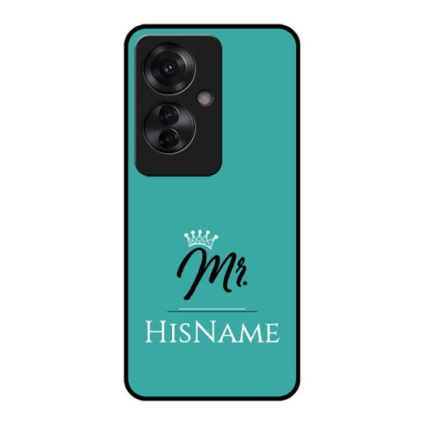 Oppo F25 Pro 5G Custom Glass Phone Case - Mr With Name Design