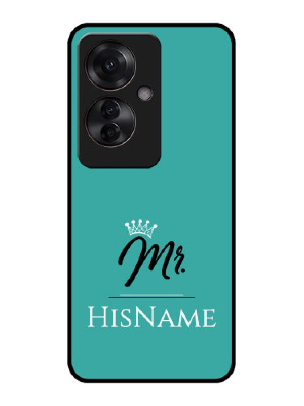 Custom Oppo F25 Pro 5G Custom Glass Phone Case - Mr With Name Design