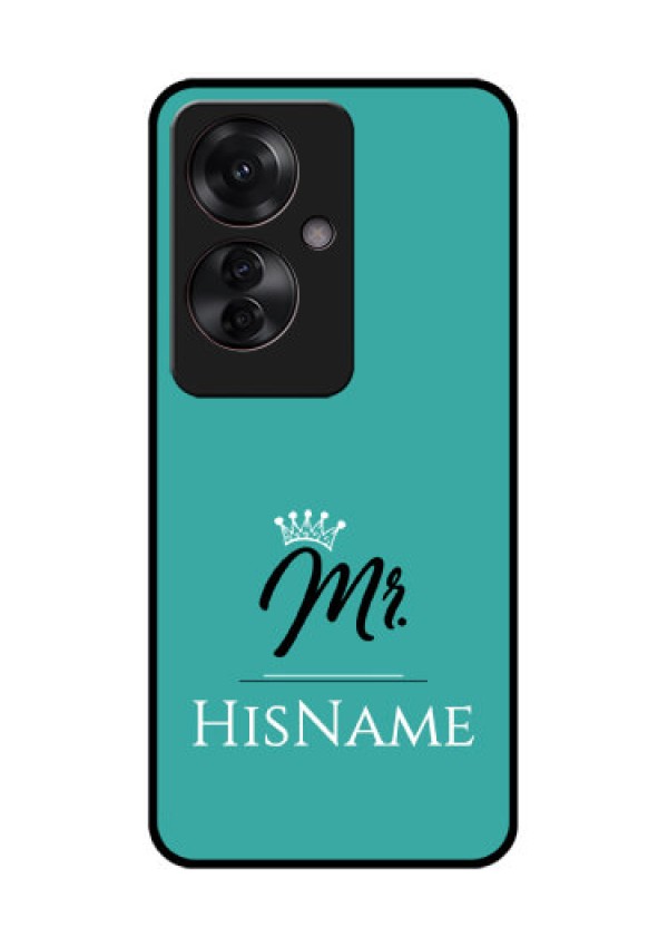 Oppo F25 Pro 5G Custom Glass Phone Case - Mr With Name Design