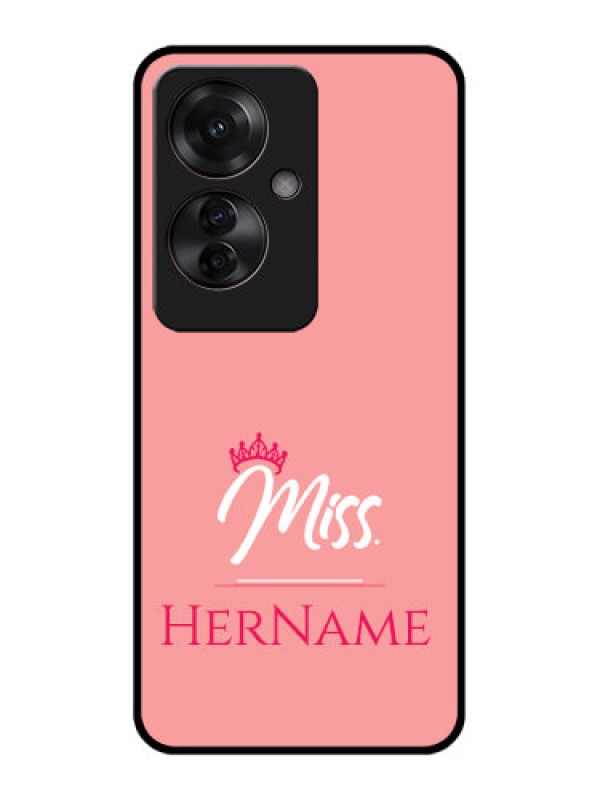 Custom Oppo F25 Pro 5G Custom Glass Phone Case - Mrs With Name Design