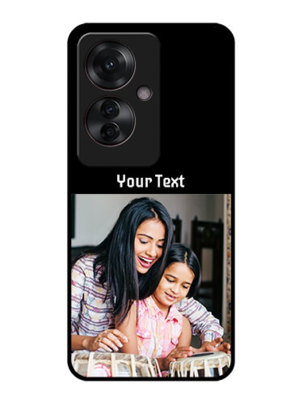 Custom Oppo F25 Pro 5G Custom Glass Phone Case - Photo With Name Design