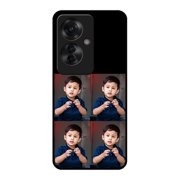 Oppo F25 Pro 5G Custom Glass Phone Case - 4 Image Holder Design