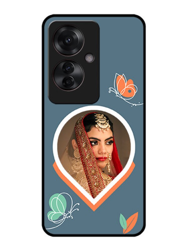 Custom Oppo F25 Pro 5G Custom Glass Phone Case - Droplet Butterflies Design