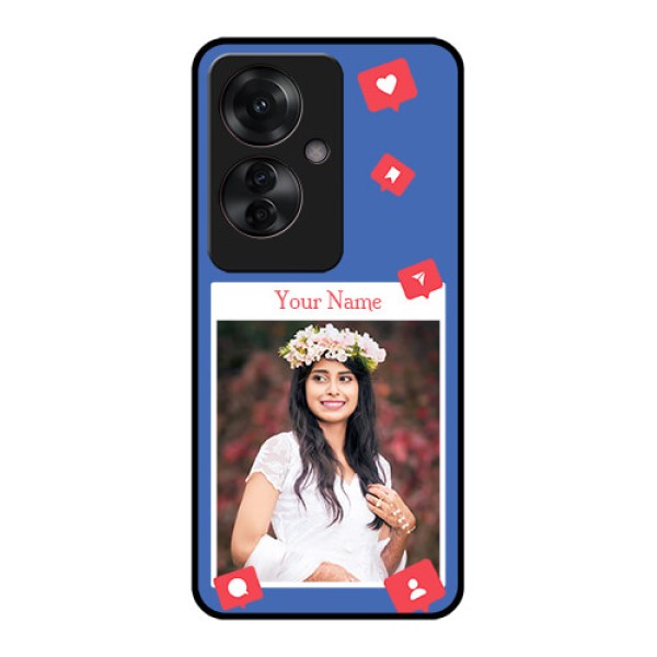 Oppo F25 Pro 5G Custom Glass Phone Case - Like Share And Comment Design Oppo F25 Pro 5G Custom Glass Phone Case - Like Share And Comment Design